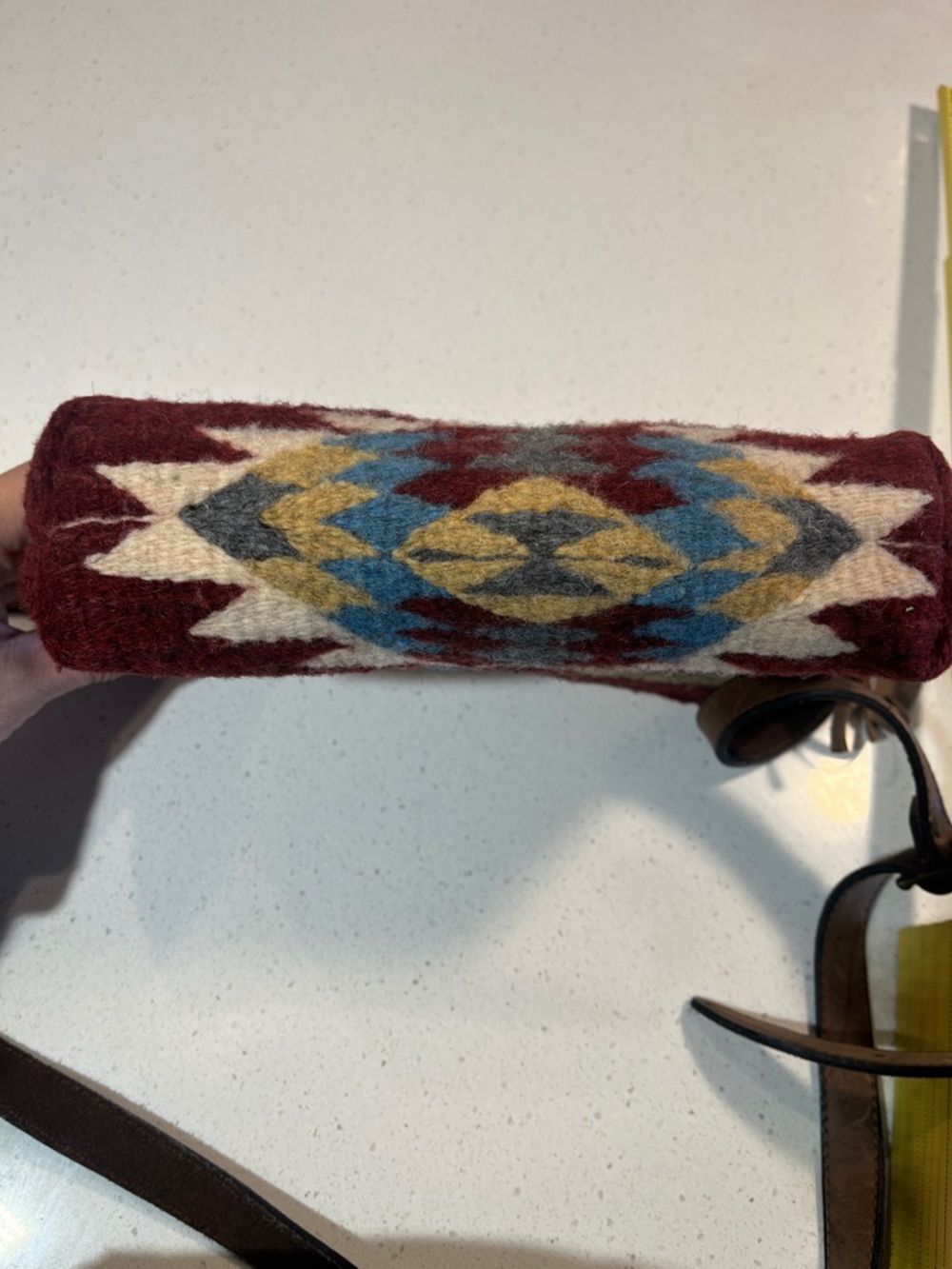 MZ Made Handwoven Zapotec Wool Crossbody Bag - Aztec Pattern - Picture 6 of 16